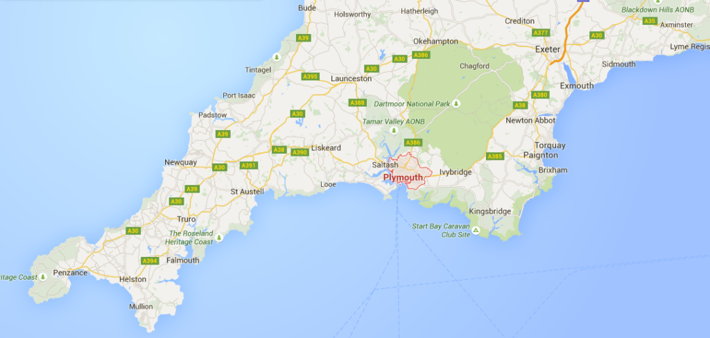 Plymouth-on-Google-MAP-England-UK-Fundooplace